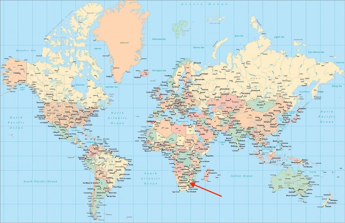 Johannesburg (Joburg Jozi) posizione sulla mappa del mondo